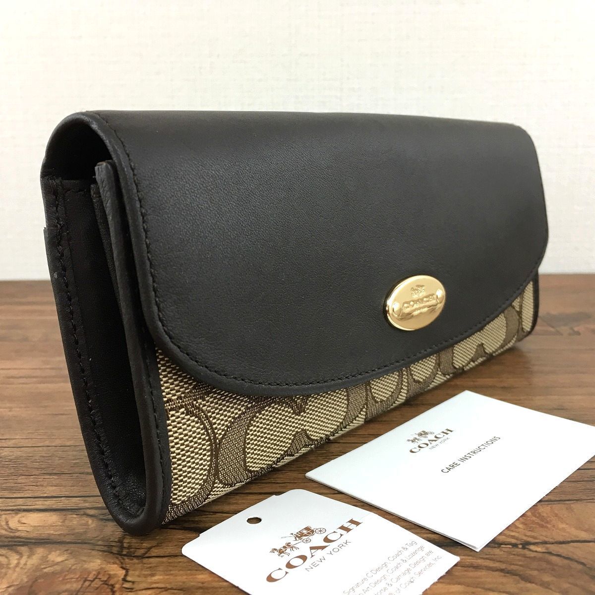 未使用品 COACH 長財布 F53538 シグネチャー 152-