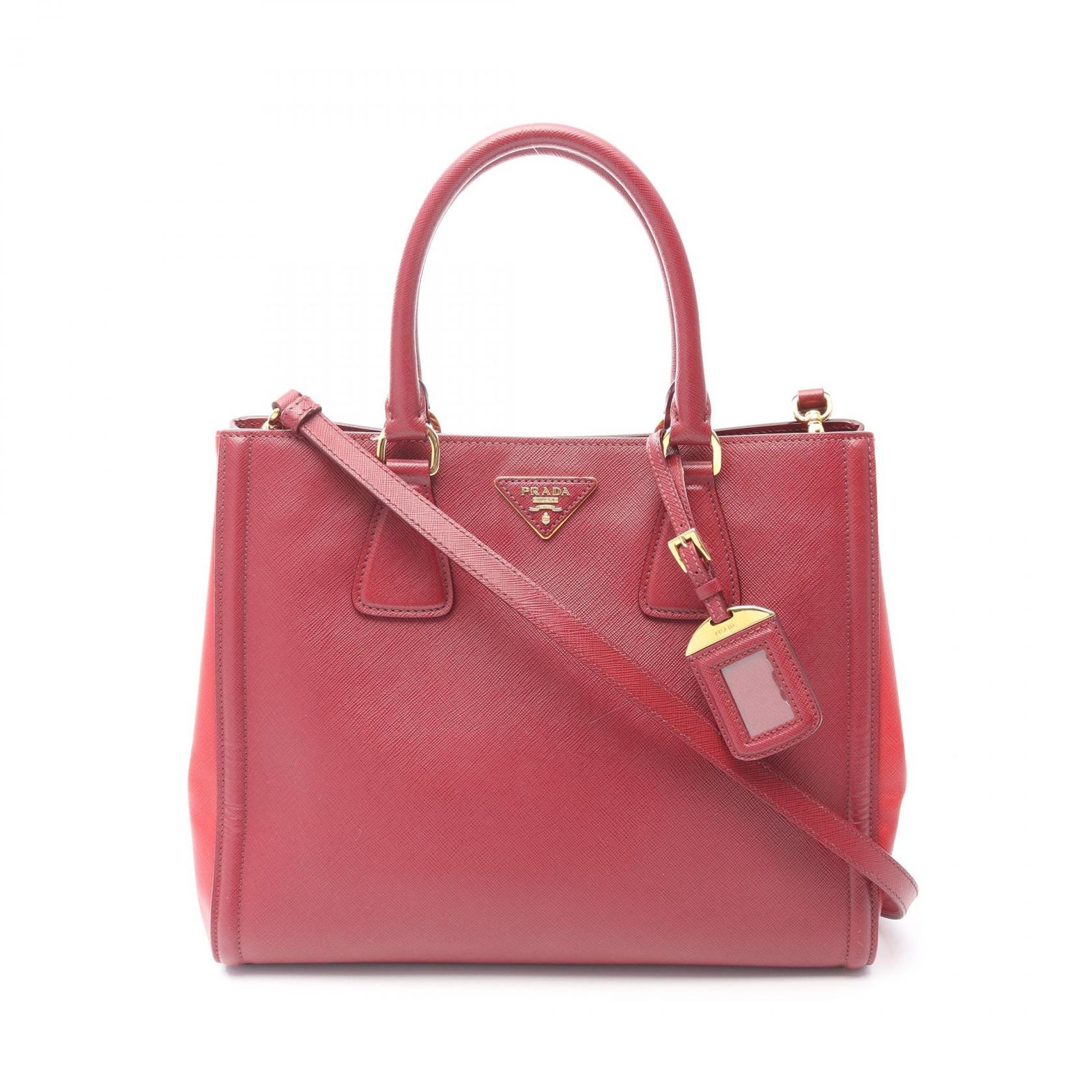 プラダ PRADA ハンドバッグ VIT DAINO レッド サフィアーノ