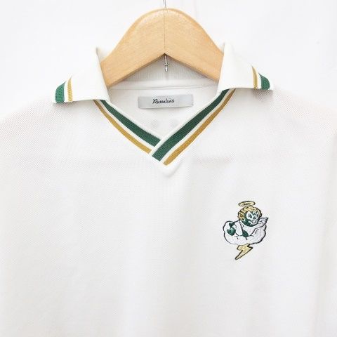 【美品】RUSSELUNO GOLF ラッセルノ ゴルフ ポロシャツ ラッセルノ Russeluno ポロシャツ ゴルフ スポーツ 黒 ブラック 6