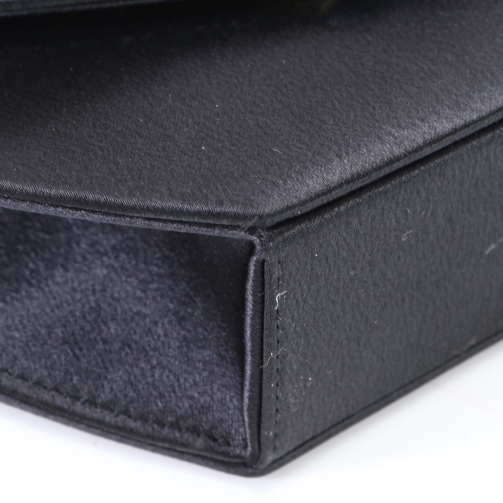 美品 イヴ サンローラン YSL サテン リボン ショルダーバッグ 斜め掛け  