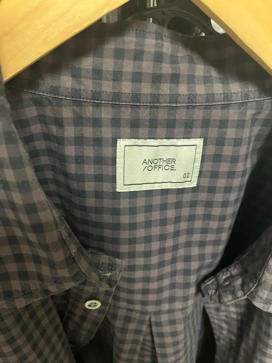 ANOTHER OFFICE アナザーオフィス ギンガムシャツ 茶色 02 サイズ