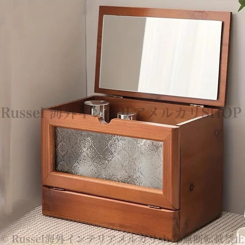 【 化粧BOX  / 鏡台 】 漆器 骨董品 化粧ケース 年代物 化粧ボックス 倉敷意匠 化粧箱 メイクボックス 化粧品入れ 化粧