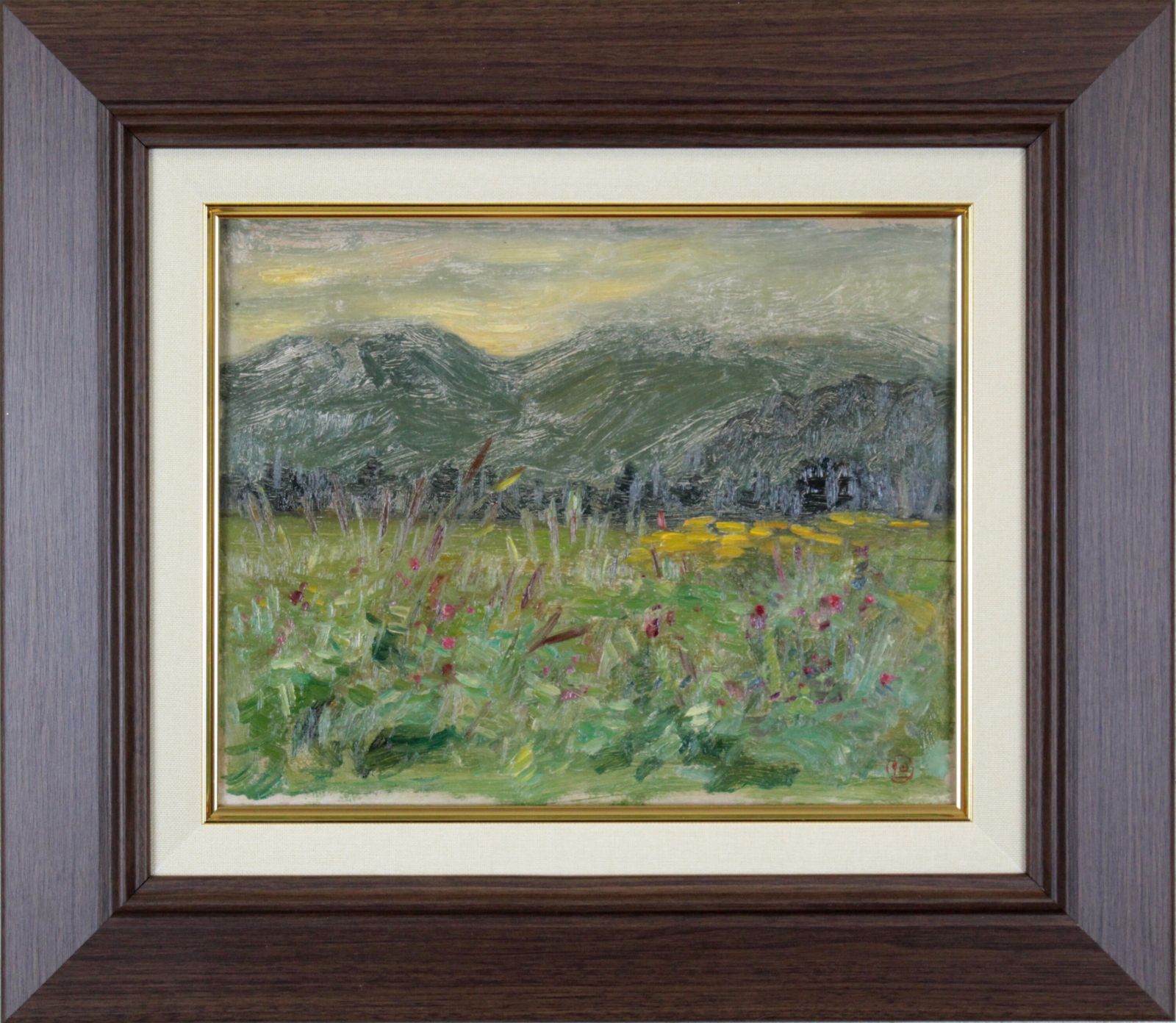 長原 担『金連花』油彩画【真作保証】 絵画 長原 担『金連花』油彩画【真作保証】 絵画の通販 by 北海道画廊