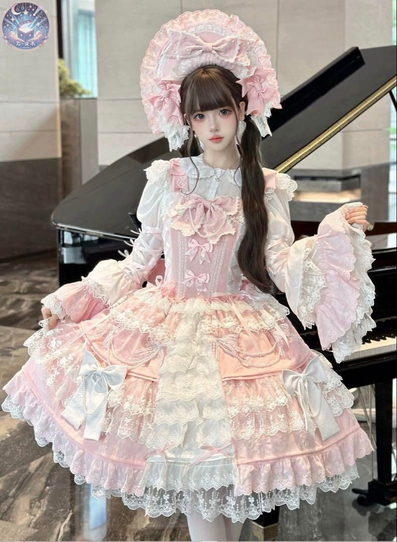 ♥ Peach Bunny ロリィタドレス6点セット ジャンスカ ピンク 甘ロリ