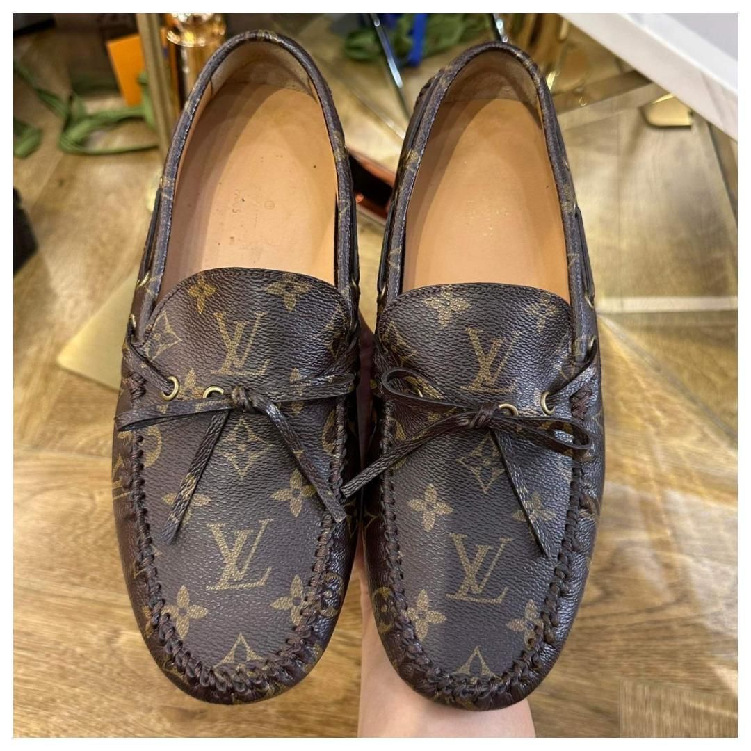 LOUIS VUITTON ルイヴィトン 450H レザー ローファーシューズ-