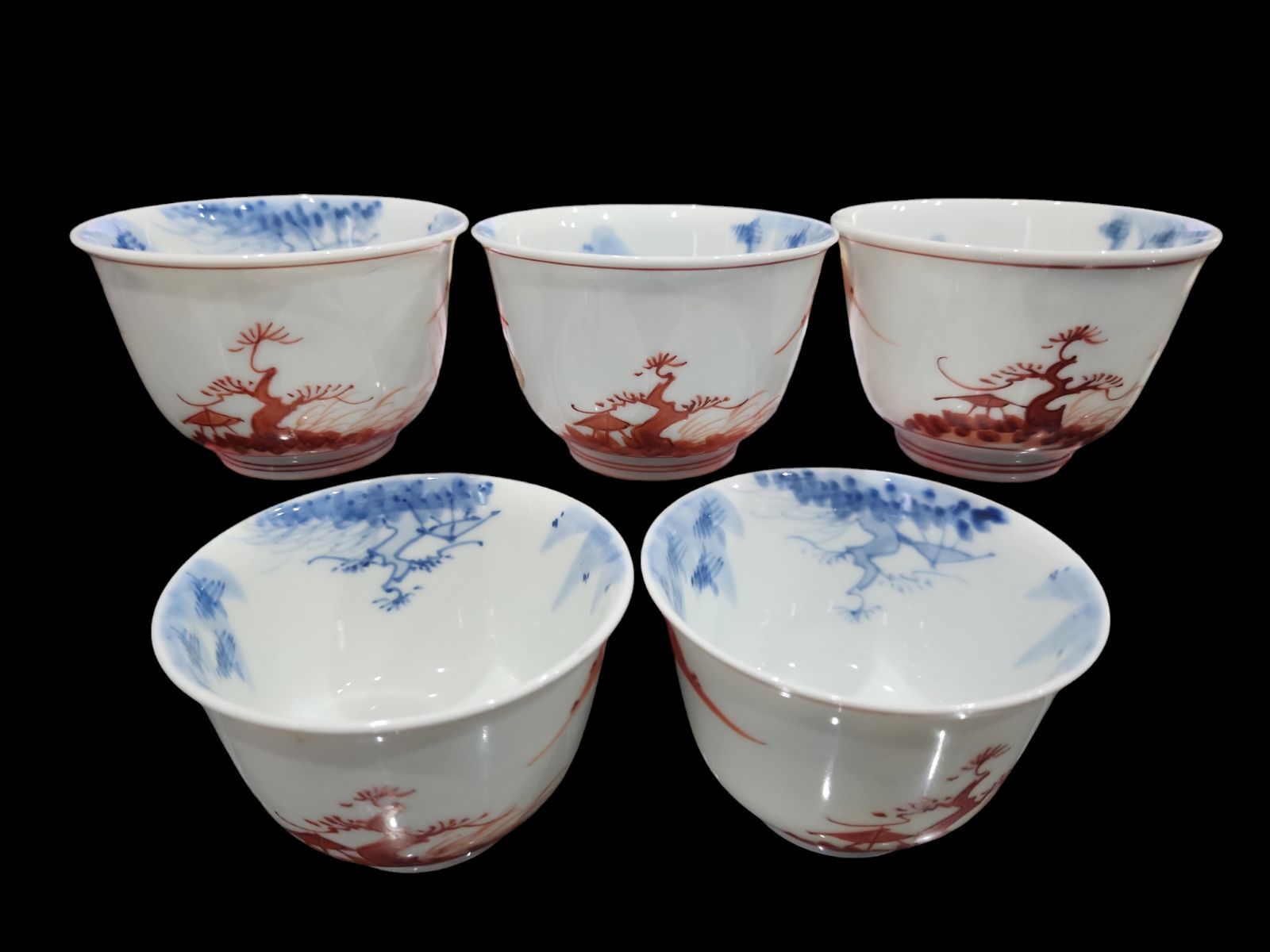 新品未使用　京泉工芸　清水焼 茶碗蒸し　五客揃え 京泉工芸 茶碗蒸し 五客揃え 京泉工芸 清水焼 お皿 新品未使用