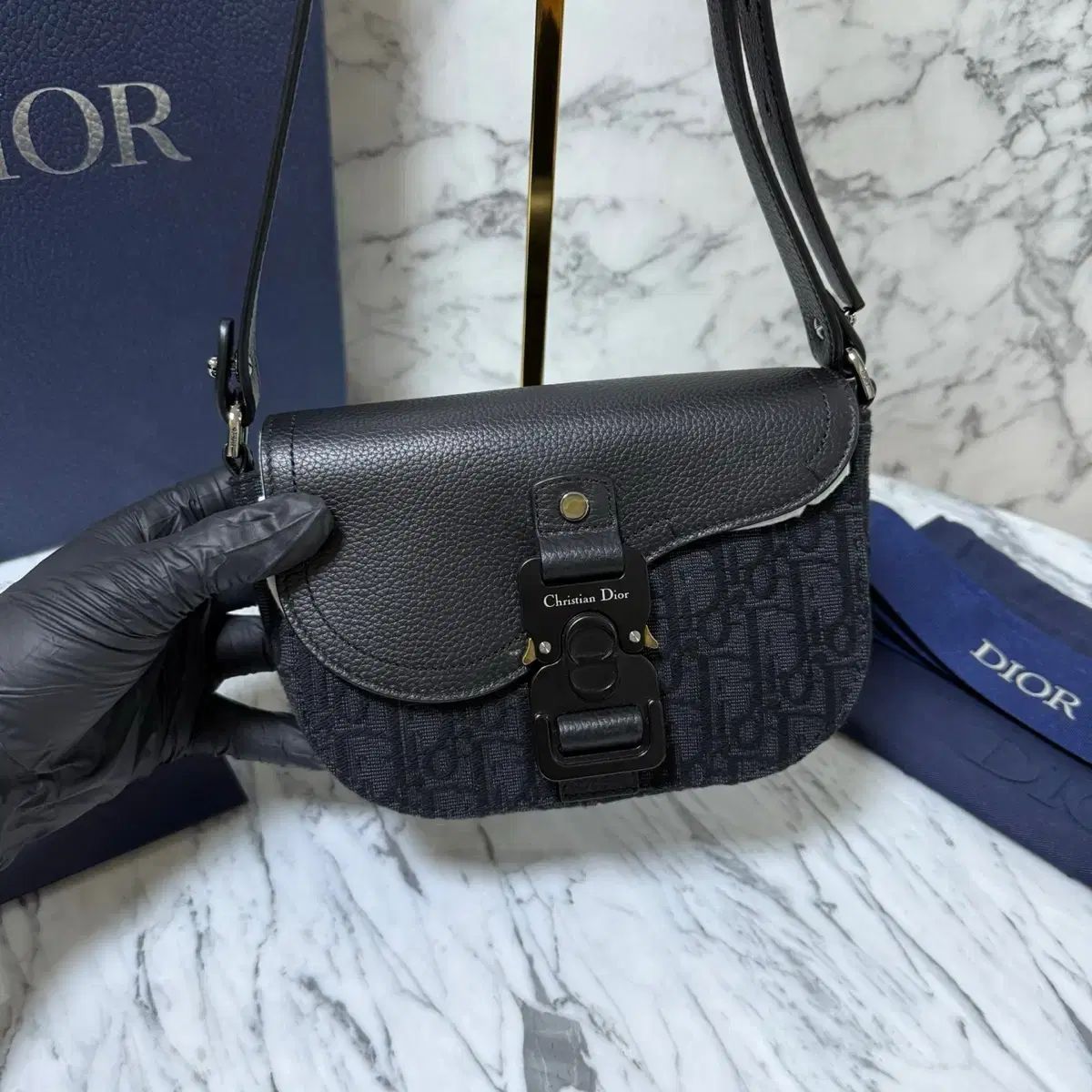 MINI } Dior(ディオール) オブリーク サドルバッグ フラップ
