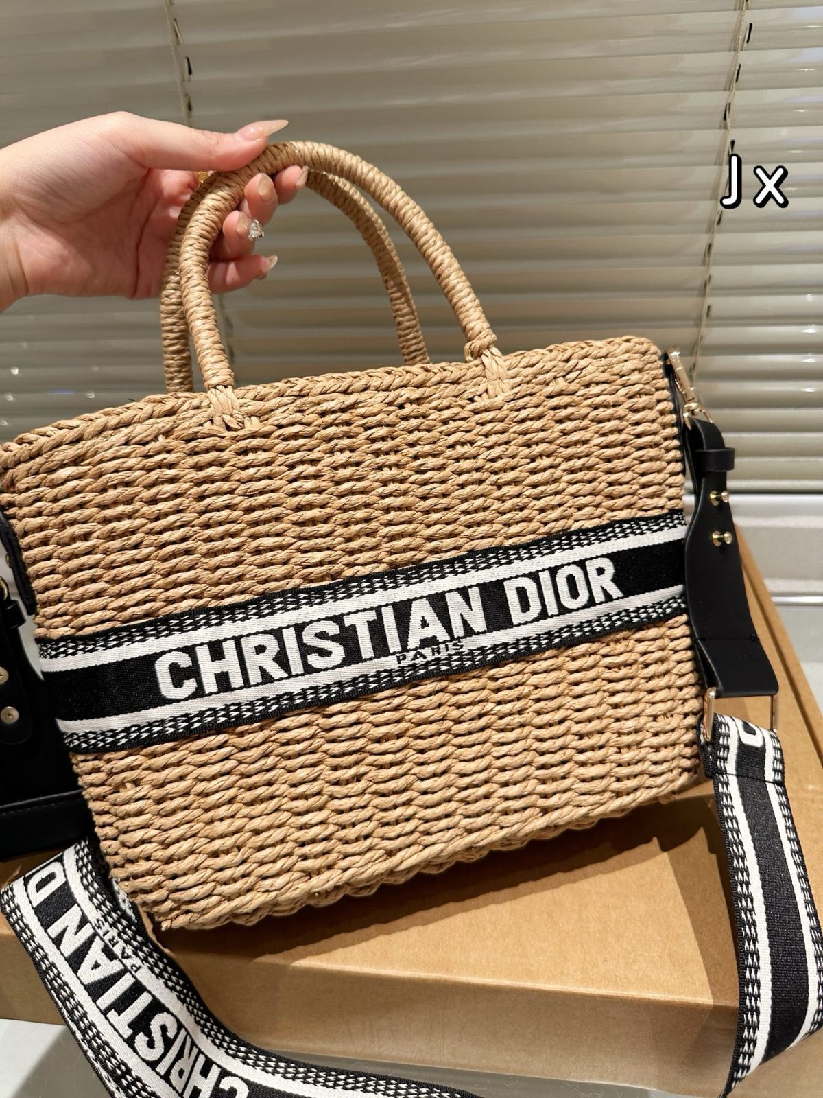 今日特価】Dior Straw Tote Bag ディオール ストロー トート