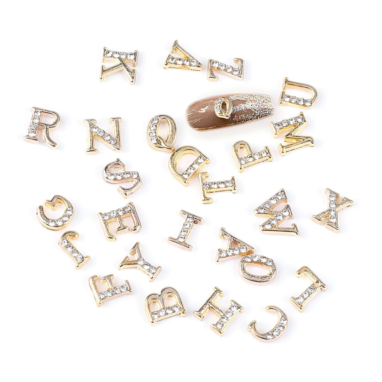在庫処分】ネイルパーツ イニシャル A-Z 26文字 イニシャル