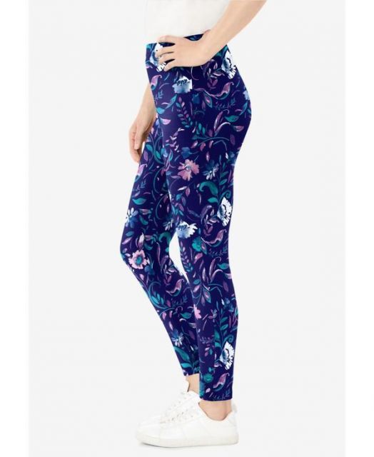 ウーマン ウィズイン レディース レギンス ボトムス Women s Within Stretch Cotton Printed Legging Navy multi florals