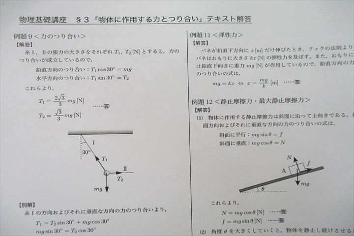 UW26-102 鉄緑会 高2 物理基礎講座/問題集 第1/2部【テスト40回分付き