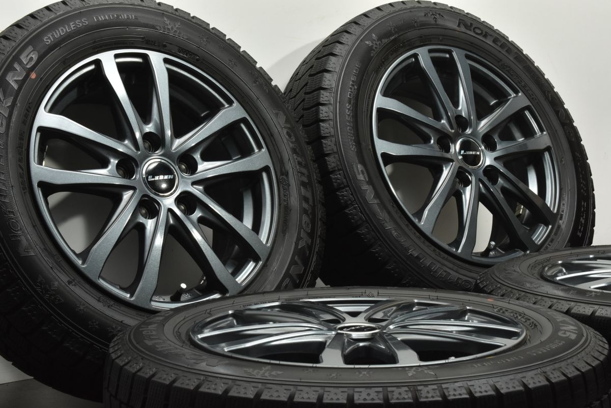 バリ溝 レーベン 15in 6J 53 PCD114.3 ノーストレック N5 185 65R15 フリード ステップワゴン ノア ヴォクシー エスクァイア