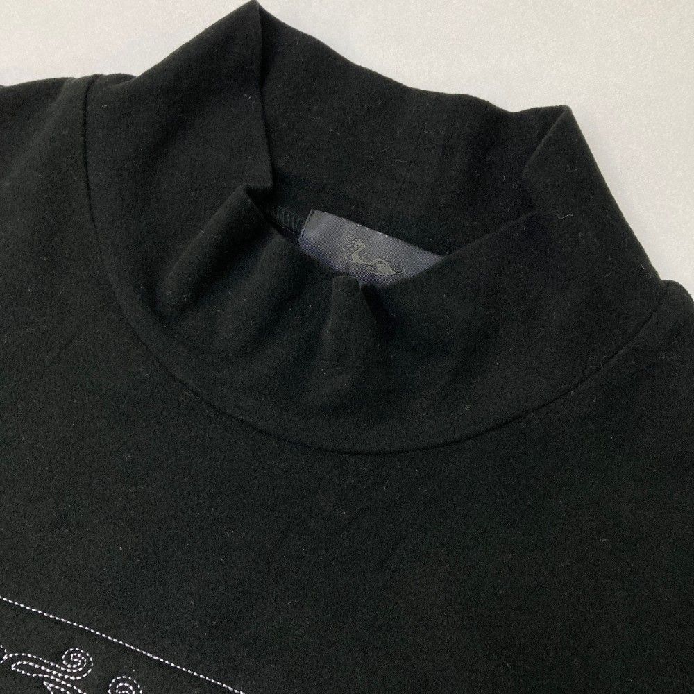 サイズ：4 DANCE WITH DRAGON ダンスウィズドラゴン  起毛 ハイネック 長袖Tシャツ  ブラック系 [240101450478] ゴルフウェア メンズ ストスト サイズ：4 DANCE WITH DRAGON ダンスウィズドラゴン 長袖