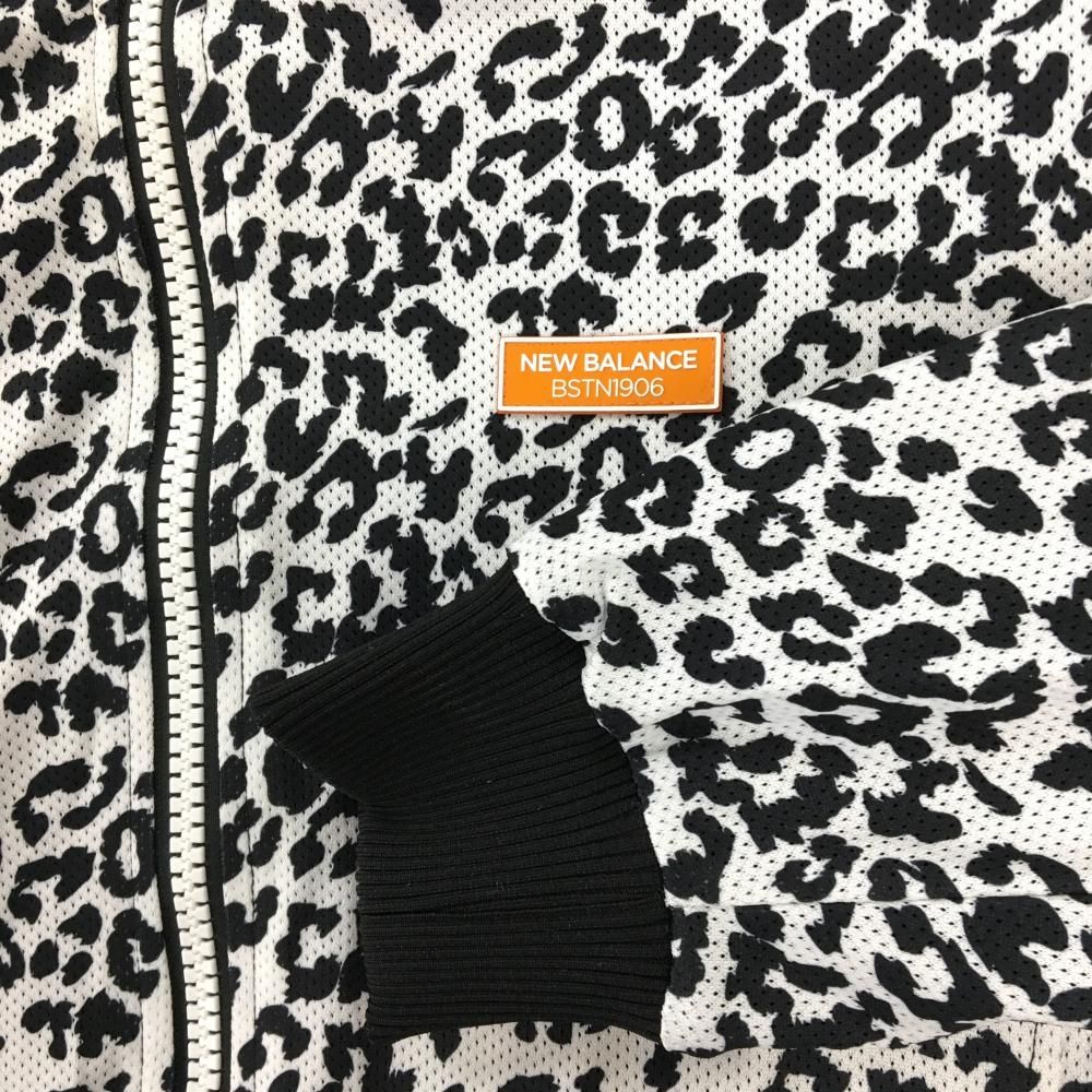 ニューバランスゴルフ　レオパード柄　リバーシブル　フリースジャケット 超美品】ニューバランスゴルフ リバーシブルジャケット 白×黒