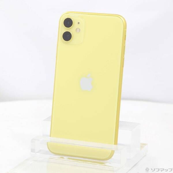 【安い，新作登場】 〔中古品〕 iPhone11 64GB イエロー MHDE3J／A SIMフリー【349】 スマートフォン本体