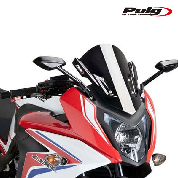 バイク Puig 7003N RACING-SCREEN [BLACK] HONDA CBR650F (14-18