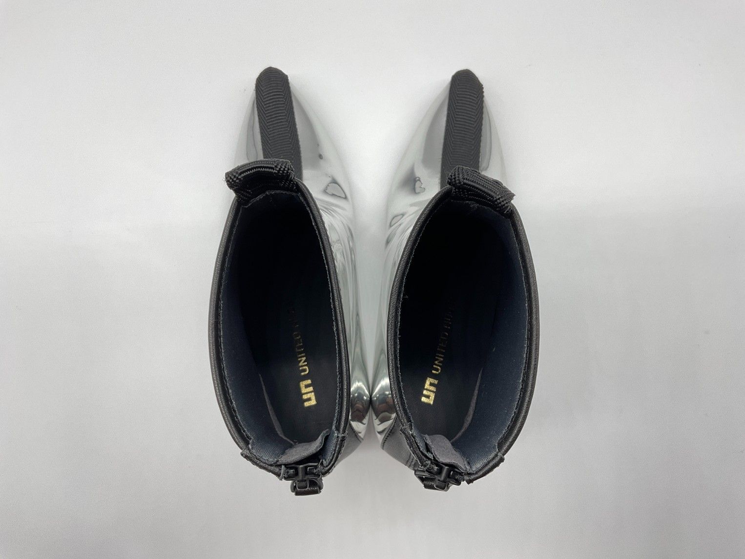 【未使用】UNITED NUDE Lucid Molten ショートブーツ 36 未使用 UNITED NUDE ユナイテッド ヌード 36 シルバー Lucid