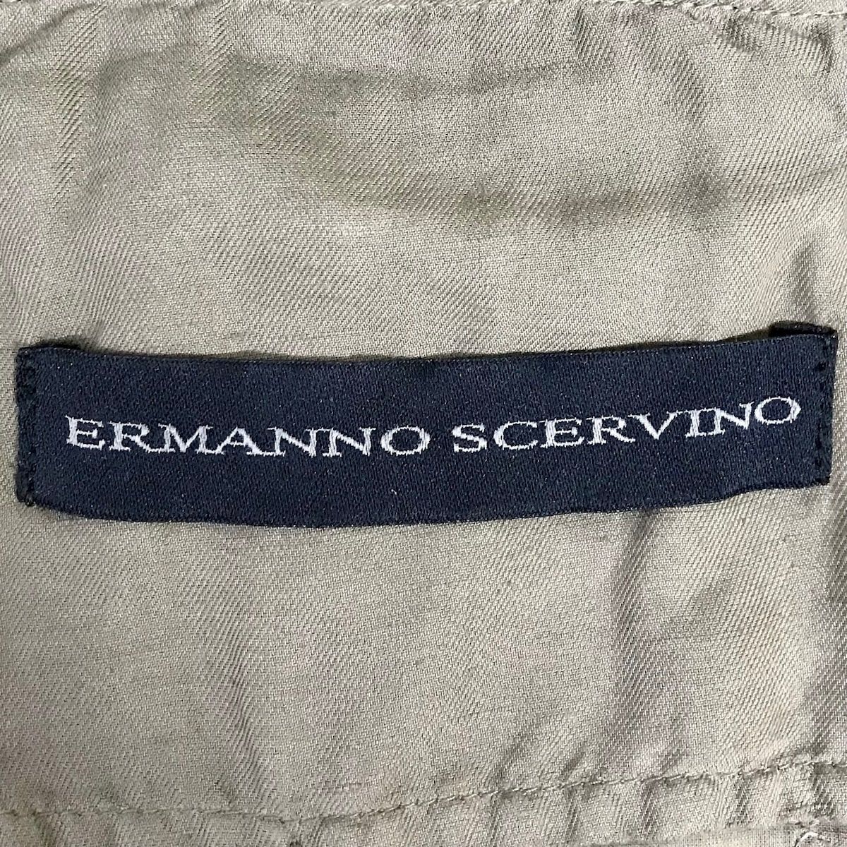 ERMANNO SCERVINO(エルマノシェルビーノ) ブルゾン サイズ42 L レディース - カーキ 長袖/フリンジ/キルティング/春/秋  綿、麻 - メルカリ