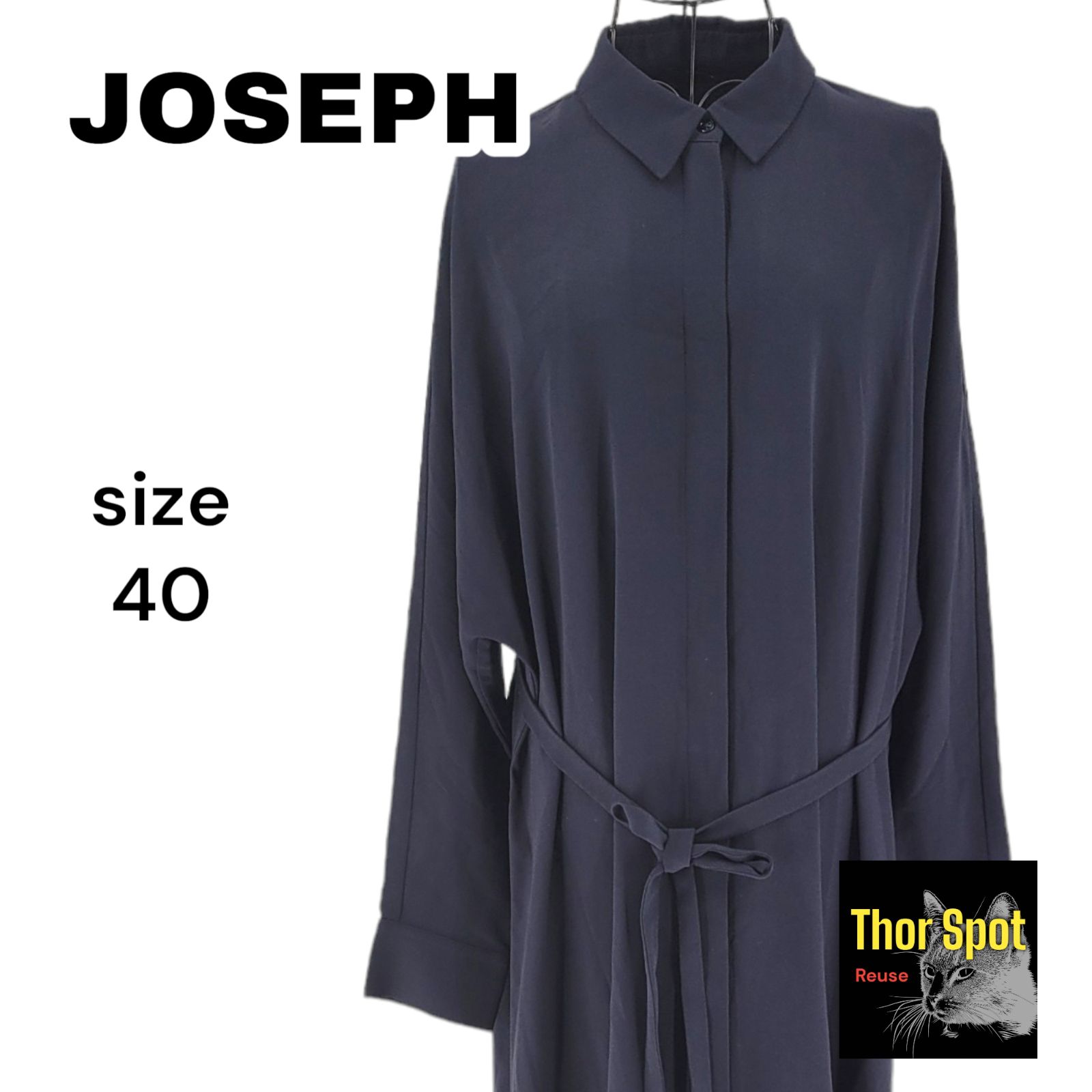 JOSEPHジョゼフ☆シルクストライプシャツワンピース