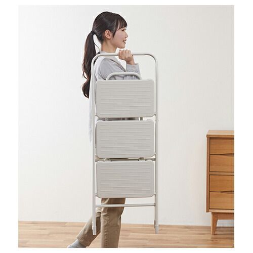 折り畳みステップ ライトベージュ299956 アイリスオーヤマ HRDEVELOPMENT_JP