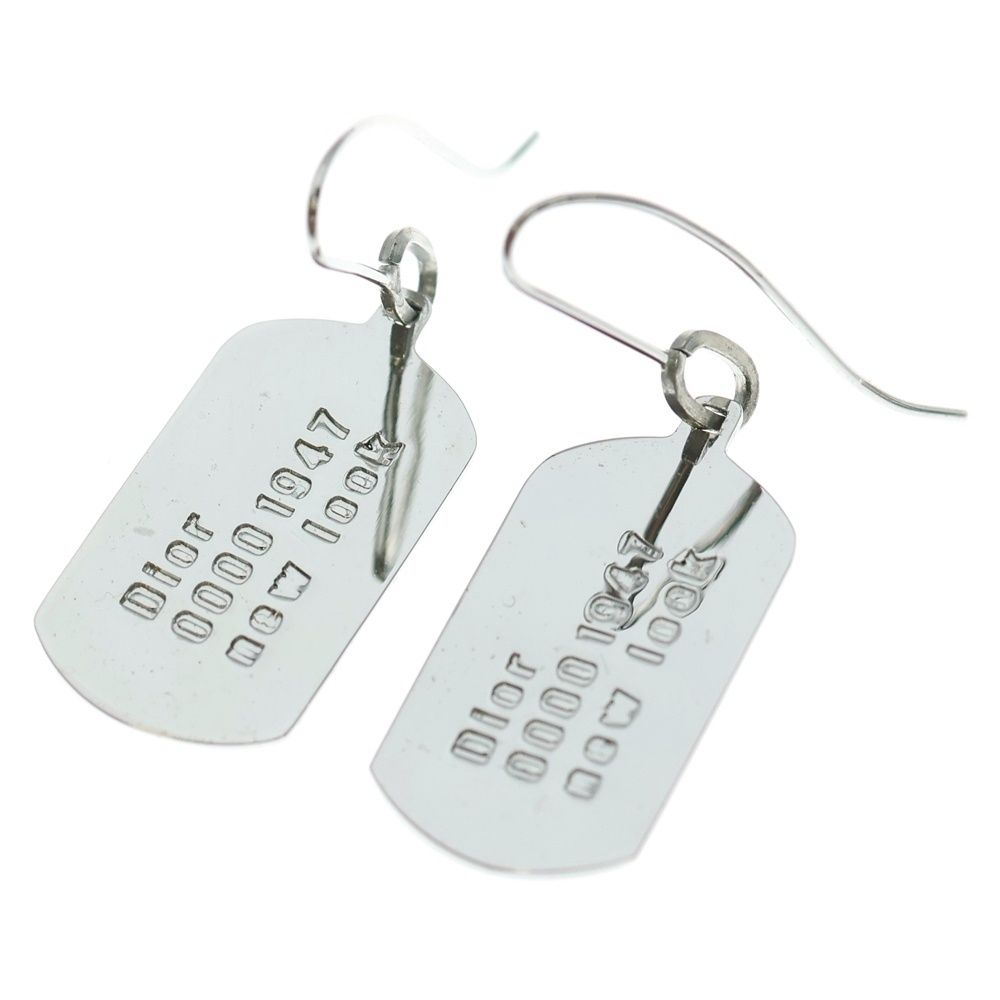 Christian Dior クリスチャンディオール ディオール ドッグタグピアス イヤーアクセサリー シルバー