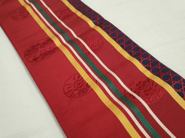美品 本場筑前博多織 半幅帯 花間道 正絹 逸品