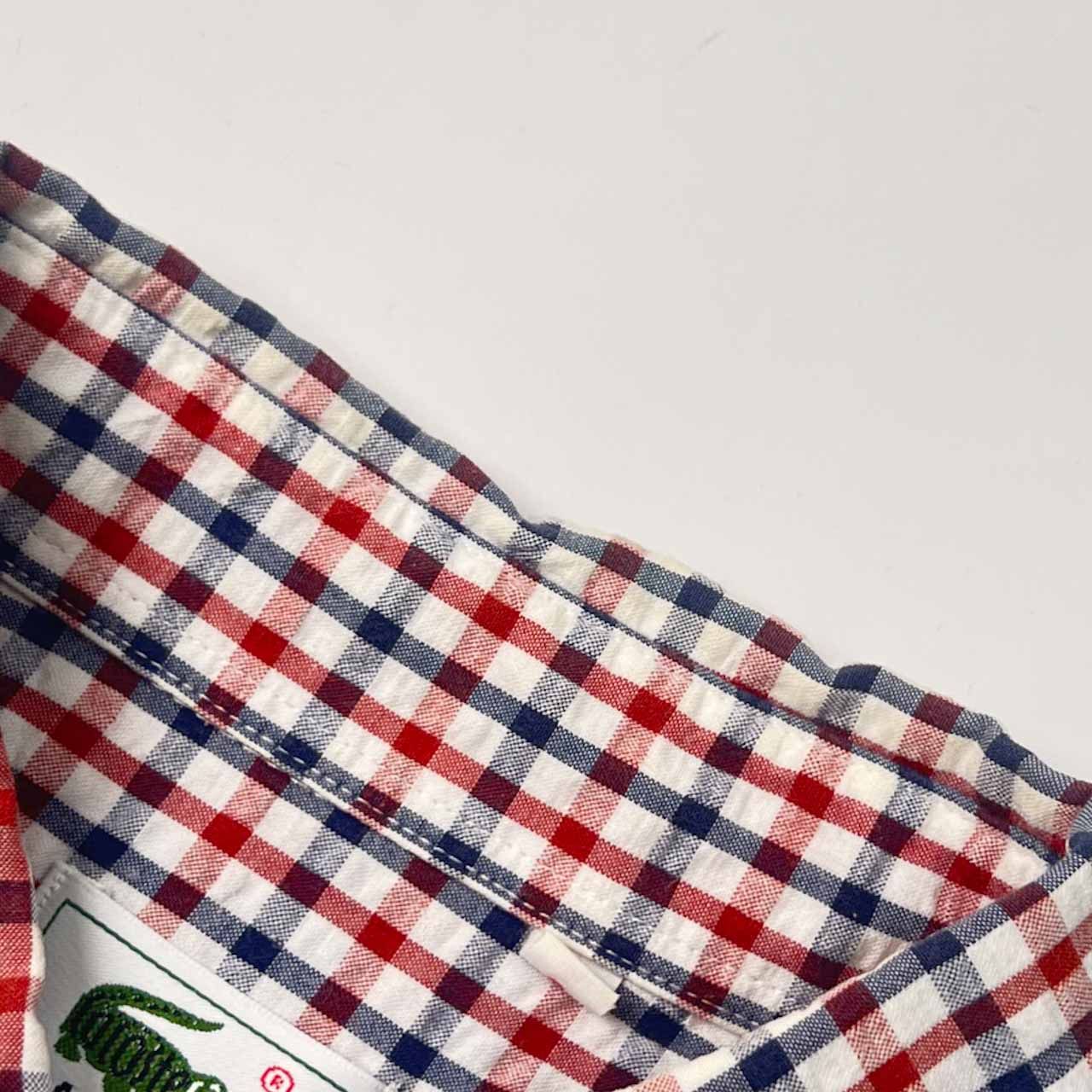 美品】LACOSTE ラコステ 90s~ シアサッカー チェック 半袖シャツ