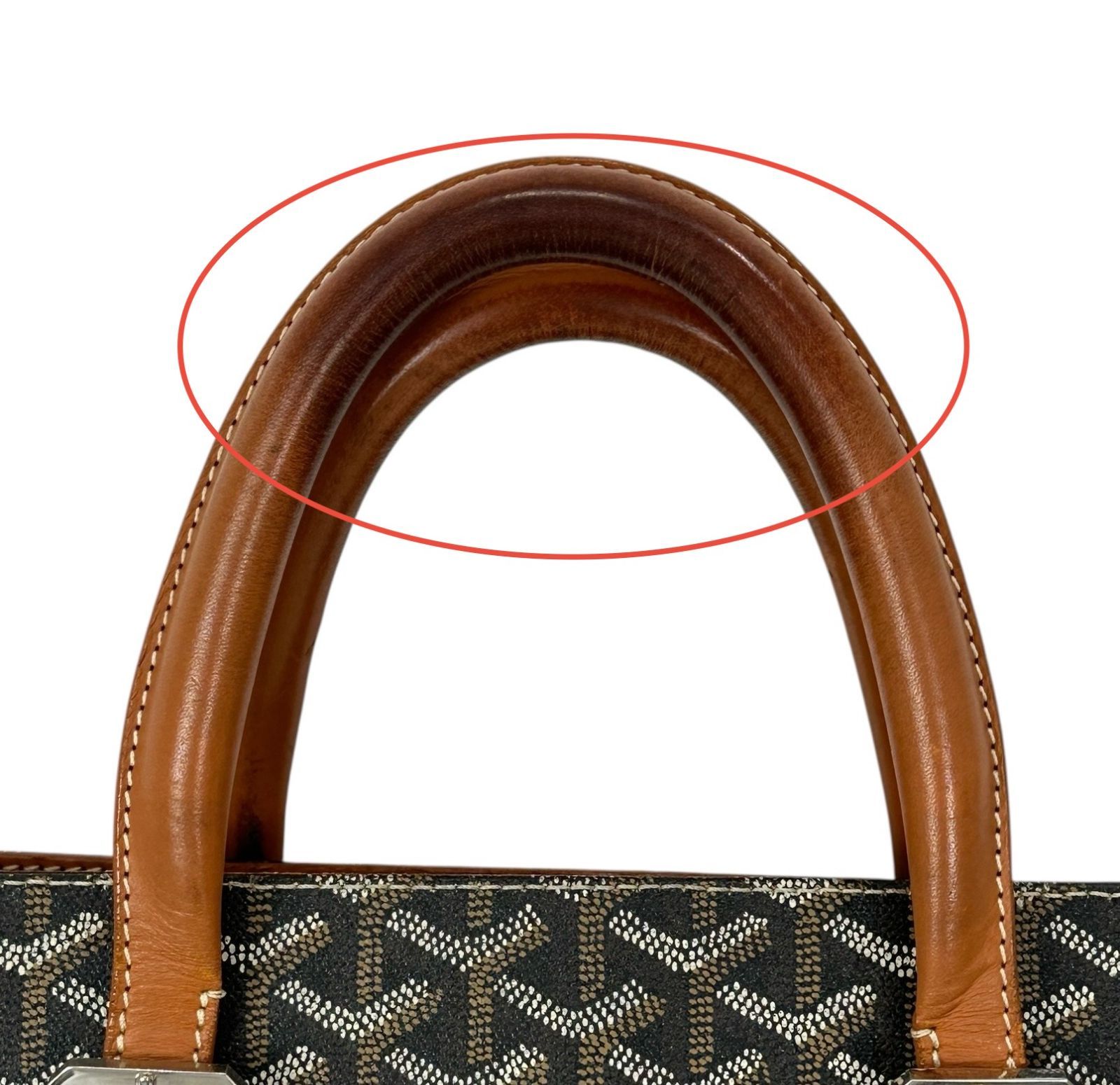 GOYARD】ゴヤール コモールPM ヘリンボーン柄 ブラウン系 茶 PVC 