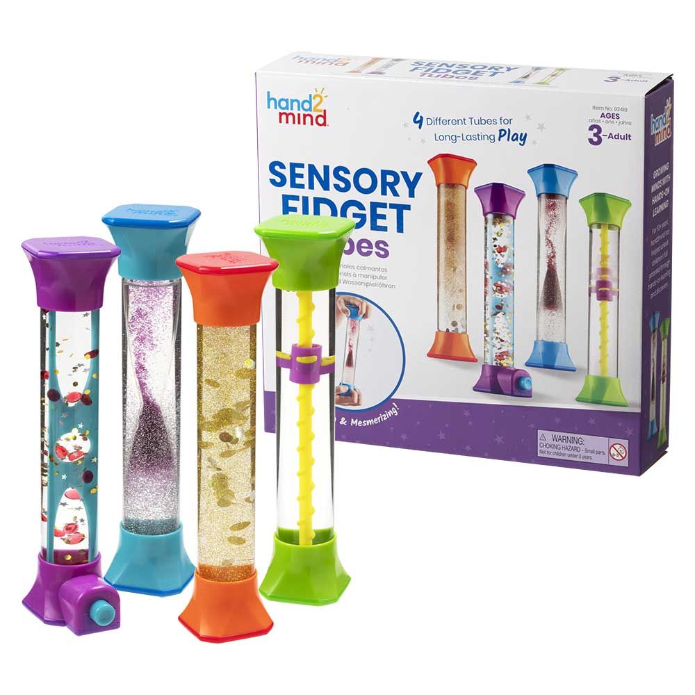 リラックスキラキラボトル お子さんが１人で長く遊べるおもちゃ ボトル4本入り SENSORY FIDGET Tubes 子どもの気持ちを落ち着かせ感情のコントロールをサポート