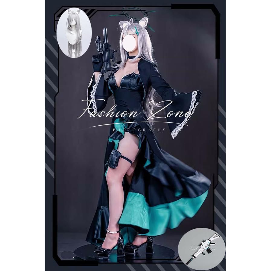 ◆ ブルーアーカイブ Blue Archive 風 砂狼 シロコ コスプレ衣装 ウィッグ 靴 道具 コスチューム イベント アニメ ハロウィン仮装