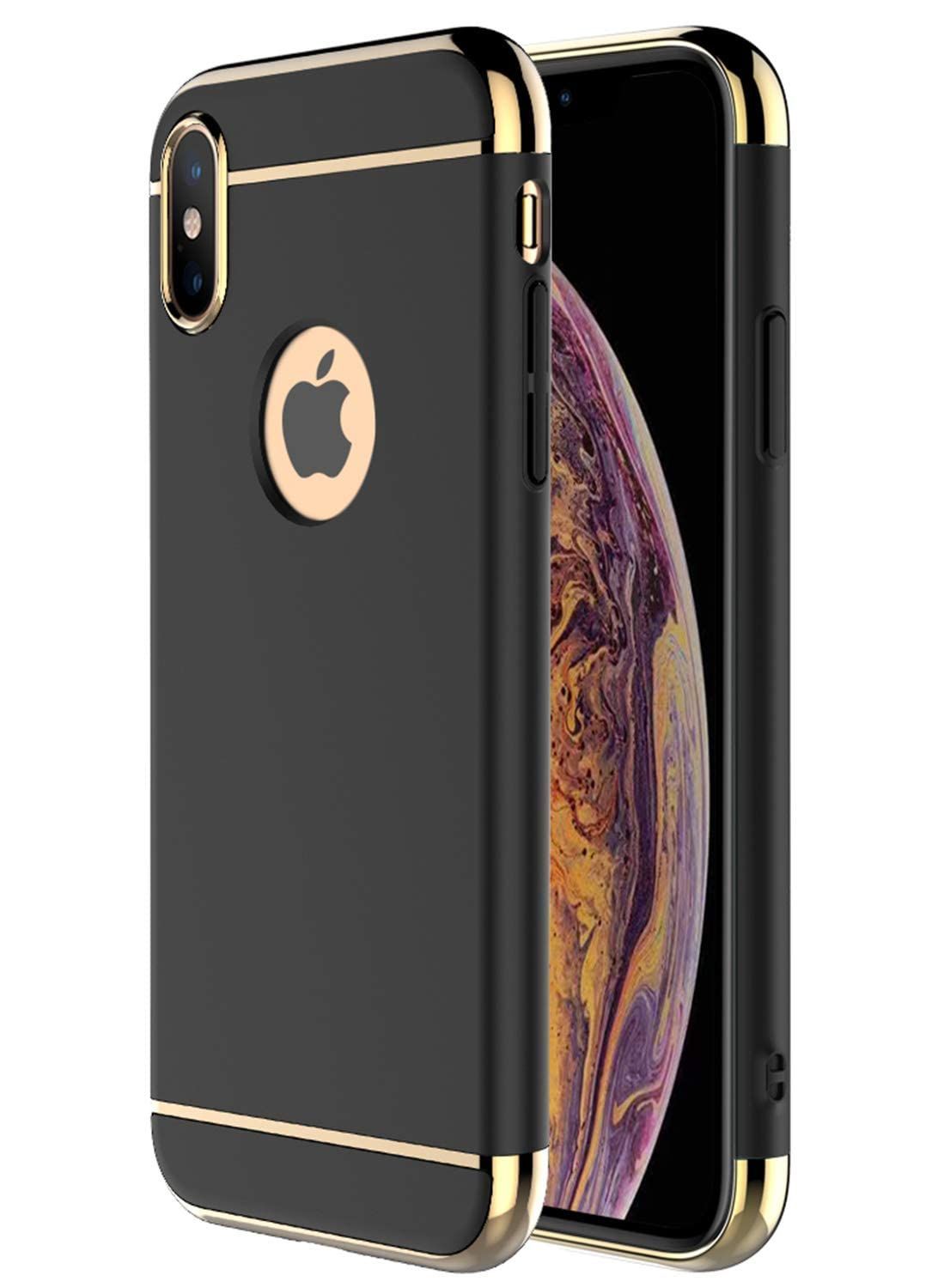 在庫処分 JMSQYU iPhone Xr ケース 3 -ブラックBlack