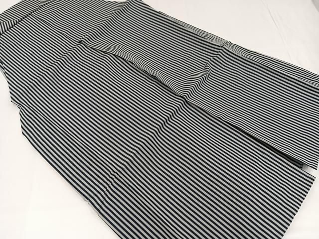 平和屋着物●男性 馬乗り袴 縞 正絹 AABA2755ph