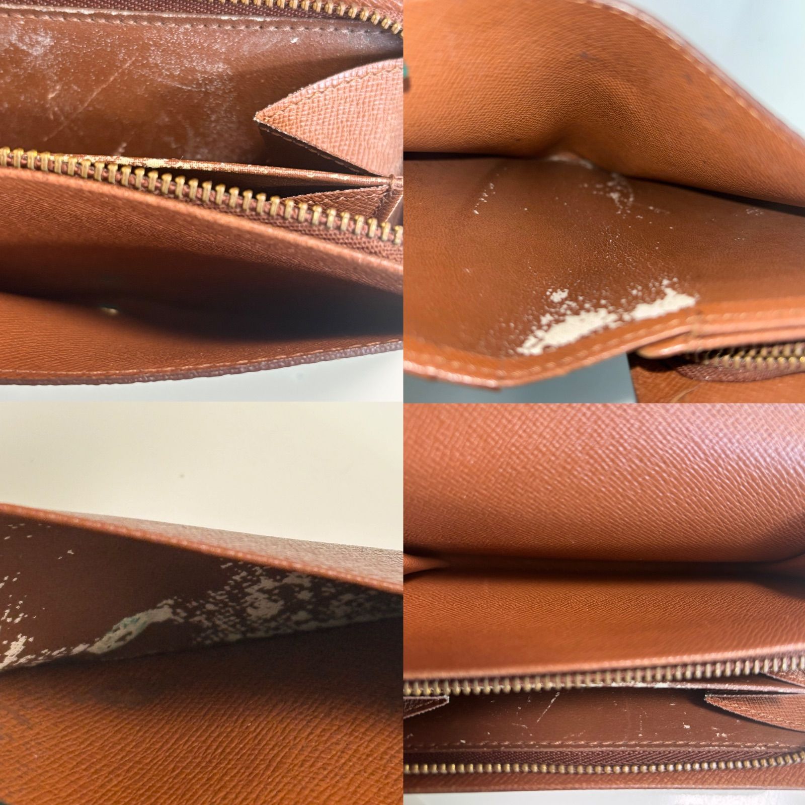 美品　ルイヴィトン モノグラム ポルトモネビエトレゾール ブラウン 二つ折り財布 送料無料】Louis Vuitton/ルイヴィトン/二つ折り財布/サイフ