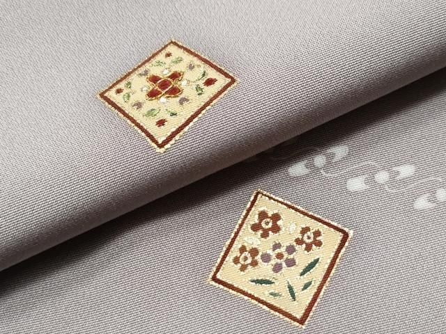 平和屋着物●訪問着　駒刺繍　吉祥花丸文　金彩　正絹　逸品　CAAS7238yc 平和屋着物○訪問着 駒刺繍 吉祥花丸文 金彩 正絹 逸品 CAAS7238yc