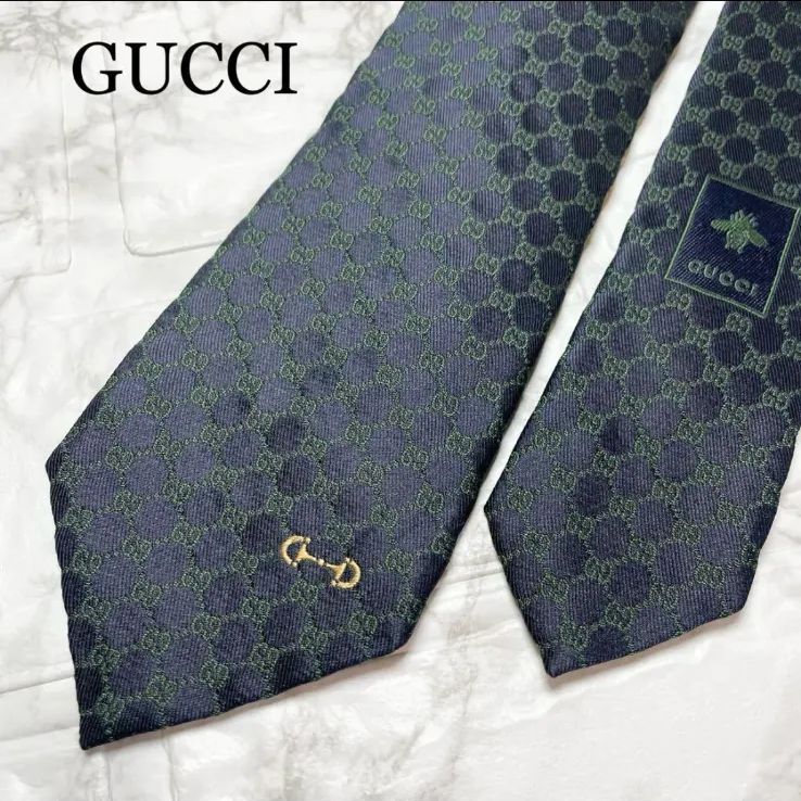 ✨️現行タグ✨️GUCCI グッチ ネクタイ GG柄 ブラック ロゴ 未使用級 GUCCI グッチ ネクタイ 新作 蜂 GG柄 ストライプ 赤 黒 青