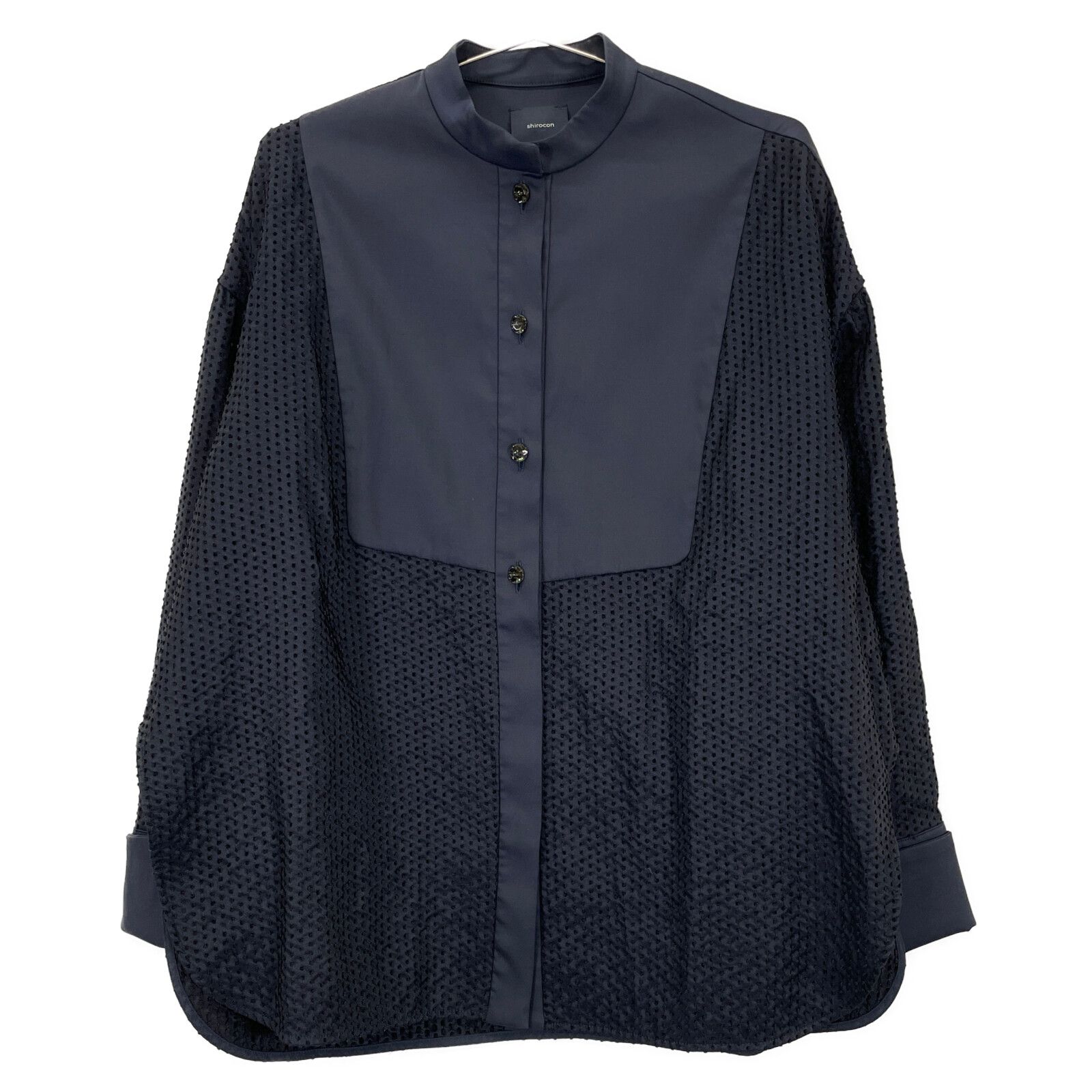 yori ヨリ Shirocon SC21-23014AW ﾈｲﾋﾞｰ ﾎﾟﾘｴｽﾃﾙ ﾀｷｼｰﾄﾞﾘﾎﾞﾝﾌﾞﾗｳｽ 36