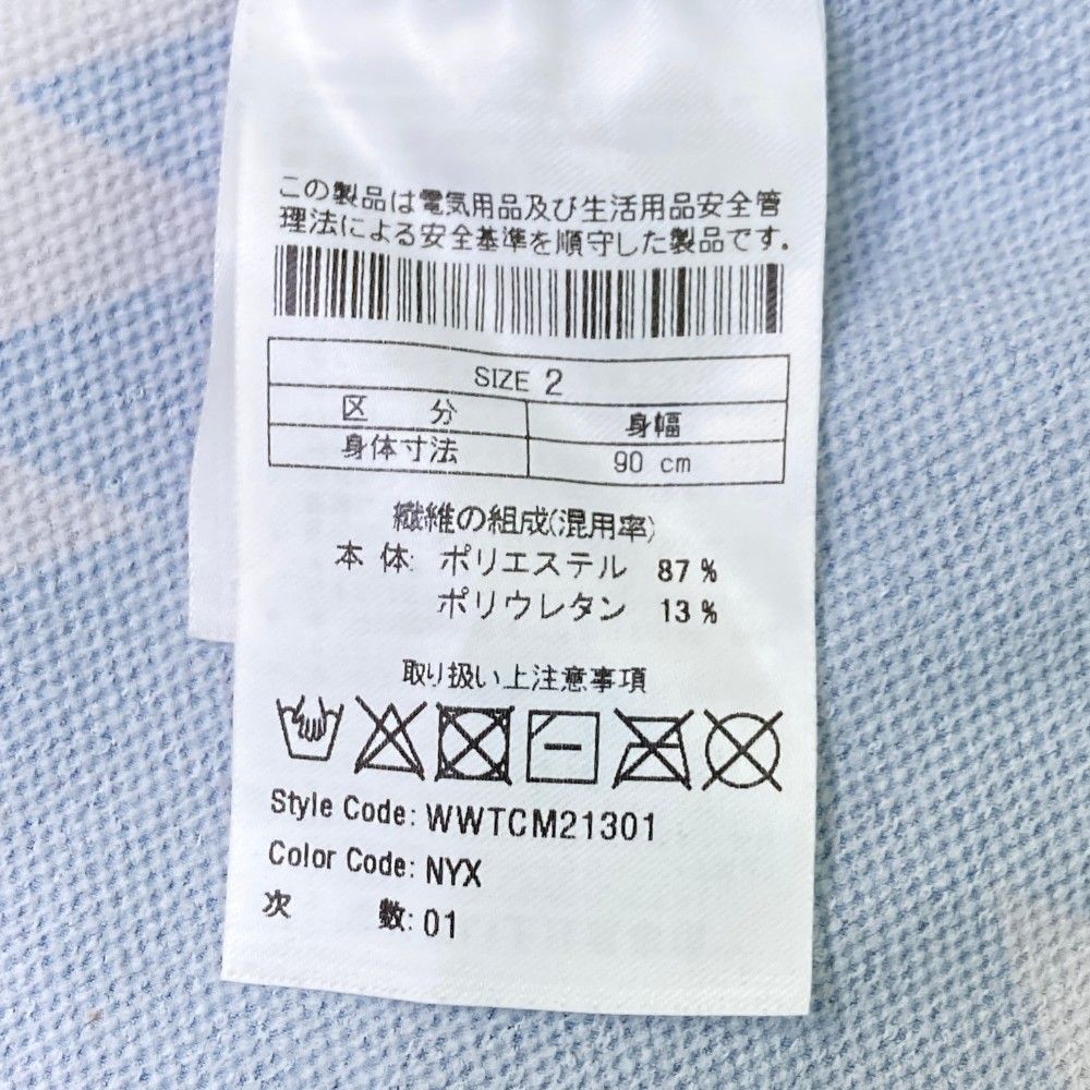 サイズ：2 WAAC ワック ノースリーブ ワンピース ボーダー柄 ブラック