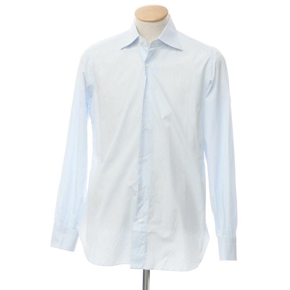 【中古】タイユアタイ TIE YOUR TIE コットン セミワイドカラー ドレスシャツ アイスブルー【サイズ37】【メンズ】