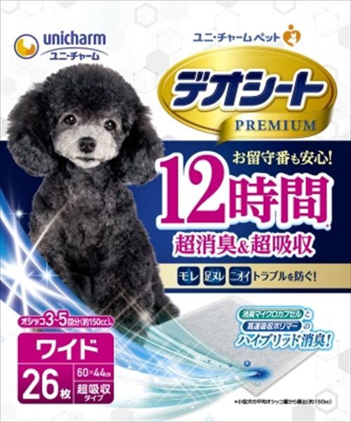 まとめ買い-6点セット デオシートＰｒｅｍｉｕｍ１２時間超消臭＆超吸収ワイド２６枚 ペット用品