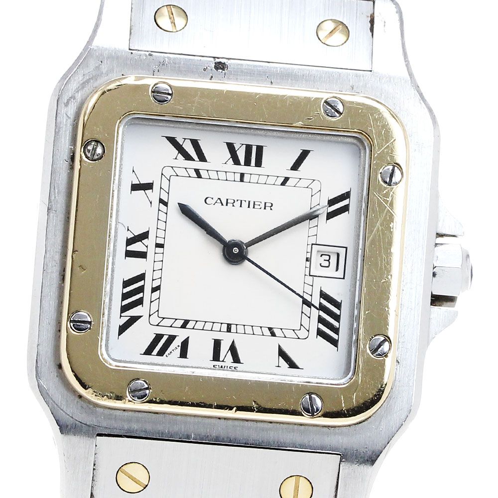 カルティエ CARTIER サントスガルベLM YGコンビ 自動巻き メンズ カルティエ サントスガルべ LM コンビ クオーツ | Ante Official