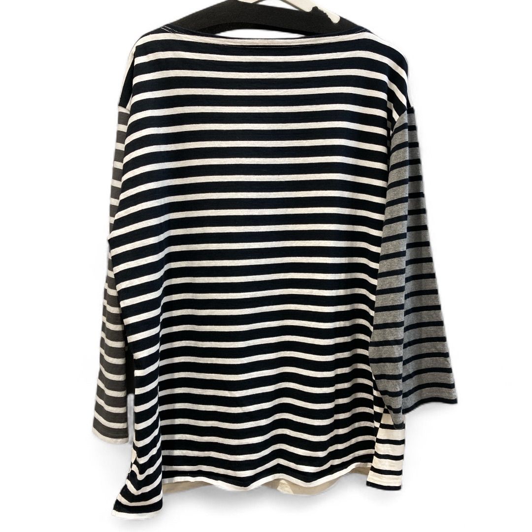 Leminor×TOMORROWLAND ルミノア×トゥモローランド クレイジーパターンビッグバスクシャツ 32-03-15-0300 綿 別注 フランス製 ボーダー柄 サイズ レディース ゴーゴー古着マルイ草加店1936