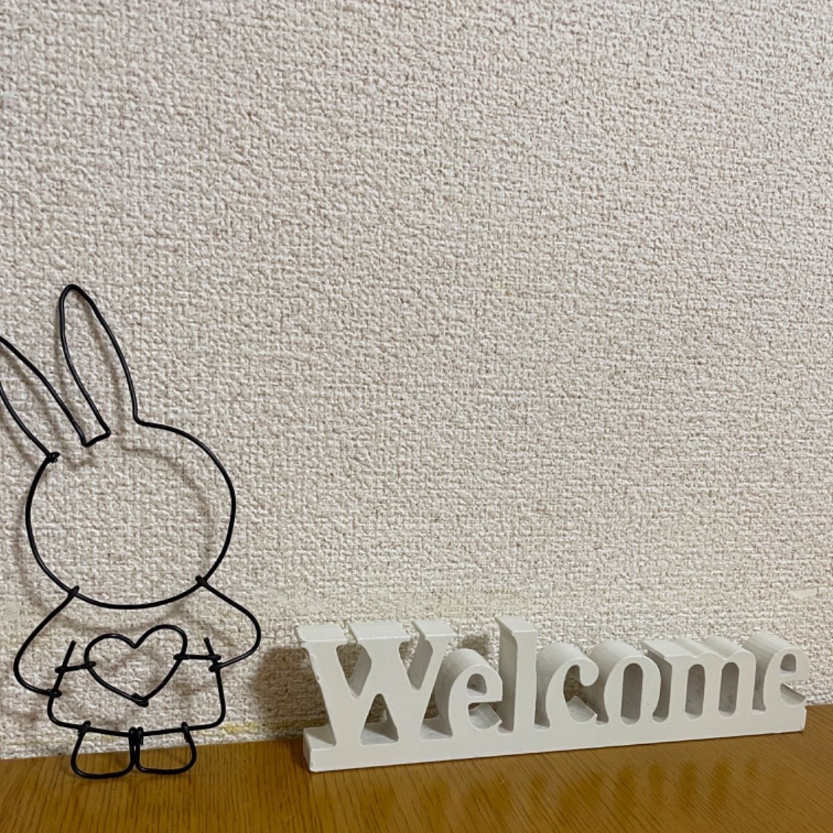 ワイヤーアート ワイヤークラフト welcome うさぎ リース - 通販 - www