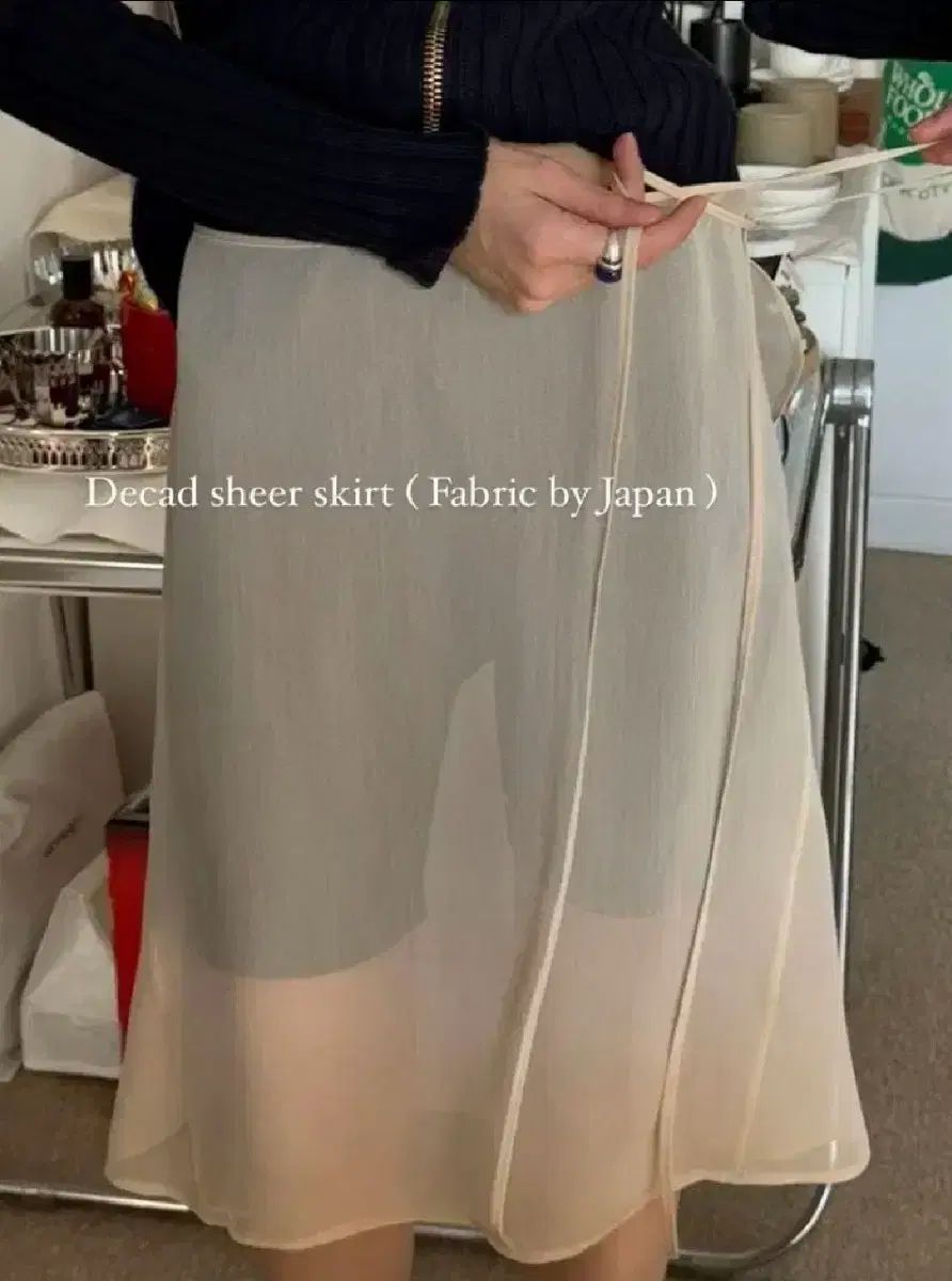 リボンライト シアー スカート