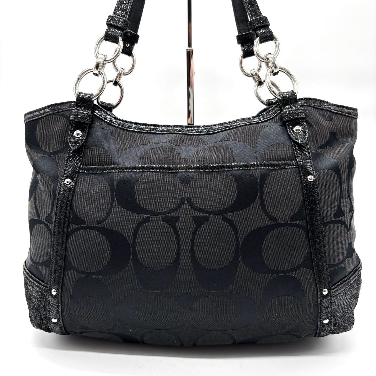 COACH コーチ A4 メッセンジャーバッグ キャンバス レザー 黒 ブラック COACH（コーチ）の「リーグ バイク バッグ（メッセンジャー