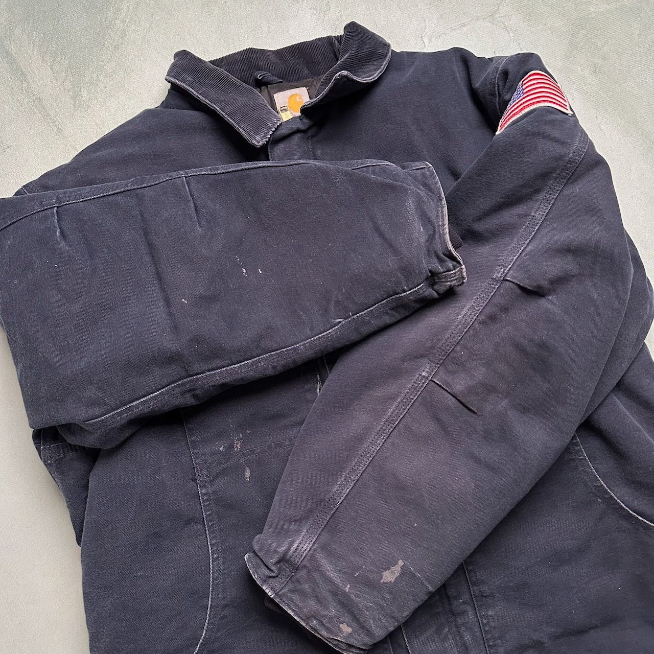 CARHARTT カーハート トラディショナルジャケット　ネイビー　ワーク系古着 Carhartt カーハート トラディショナルコート ダック地 ワーク