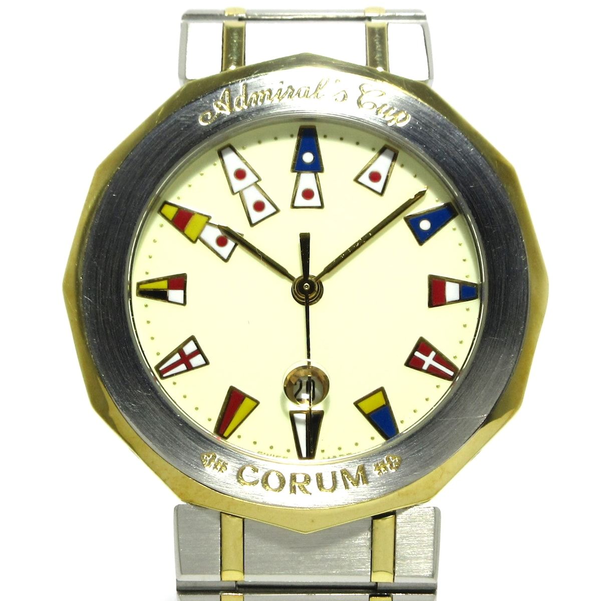 CORUM(コルム) 腕時計 アドミラルカップ 99.810.21 V-52 メンズ アイボリー