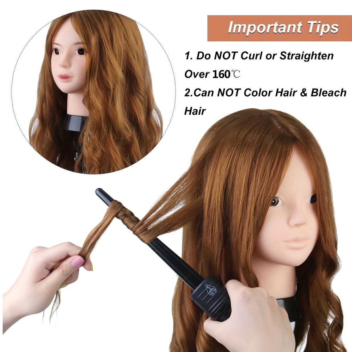 【ヘアアレンジ練習セット】マネキン・クランプ・ヘアアイロン・ブラシ・バッグ付き ヘアアレンジ練習セット】マネキン・クランプ・ヘアアイロン・ブラシ