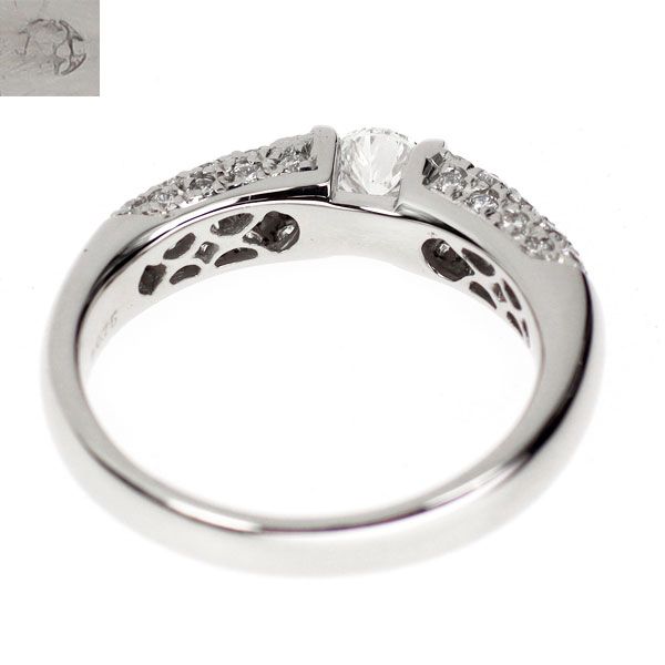 モニッケンダム Pt900 ダイヤモンド リング 0.387ct D SI1 G 0.75  
