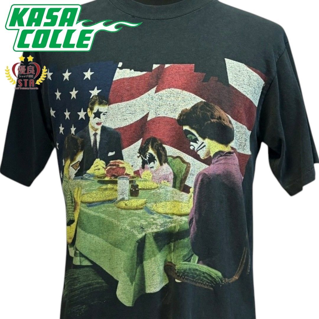 KISS】キッス アルバム「KISS MY ASS」Vintage Tシャツ ブラック 90's