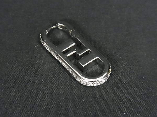 ［美品】FENDI フェンディ オーロック ピアス ラインストーン FENDI フェンディ ピアス オーロック 8AH600 A44G レディース